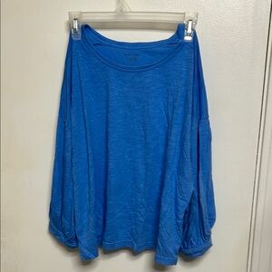 Banana Republic Blue Ruched Blouse